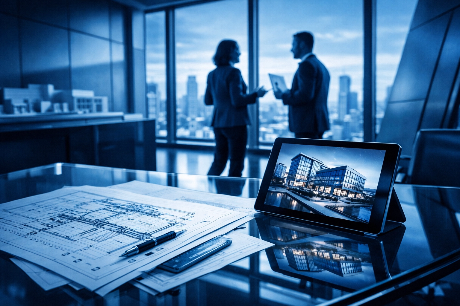 AEC professionals collaborating on construction design projects with Splashwire IT consulting services.