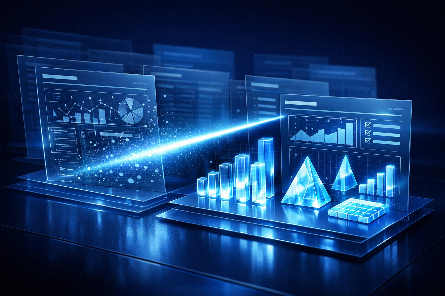 Digital interface showing AI-driven template optimization and data organization for IT workflows.